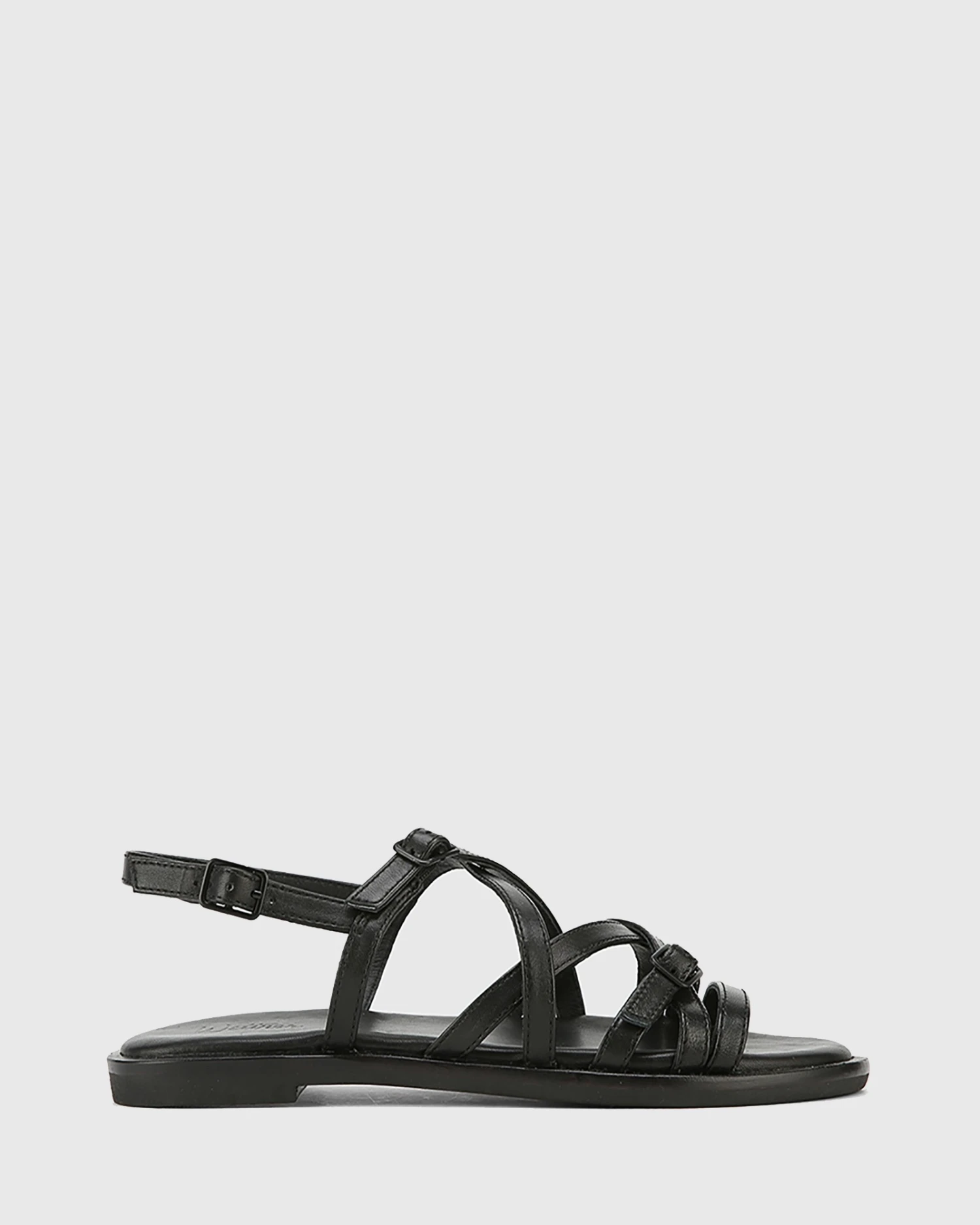 Cordelia Leather Buckle Strap Flat Sandals Black By Wittner 3 Cordelia Leather Buckle Strap Flat Sandals Black By Wittner