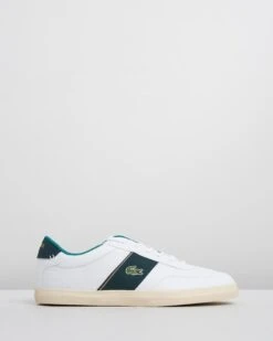 Court Master - Men's White & Dark Green By Lacoste