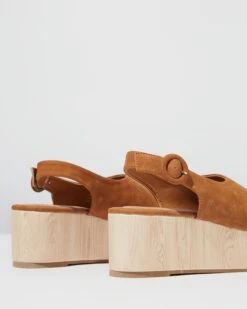 Courtney Faux Wood Wedges Cinnamon By Rubi