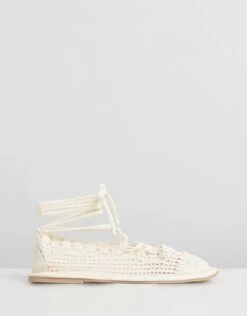 Crochet Travel Pumps Cream By Alexachung