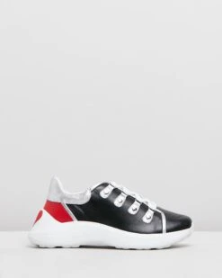 D-Ring Chunky Sole Sneakers Black By Love Moschino