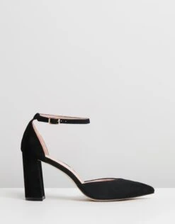 Dahlia Leather Pumps Black Suede By Atmos&Here