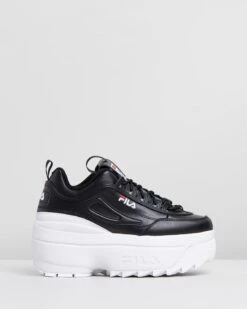 Disruptor II Wedges Black, Fila Red & White By Fila