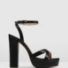 Elli High Heel Sandals Black Leather By Jo Mercer -Vionic AU Shop ic elli high heel sandals 991635