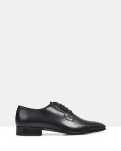 Ellis Leather Derby Shoes Black By Brando