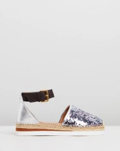 Espadrille Flatform Sandals Silver By See By Chlo??