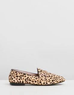 Evelyn Leather Loafers Leopard Ponyhair By Atmos&Here