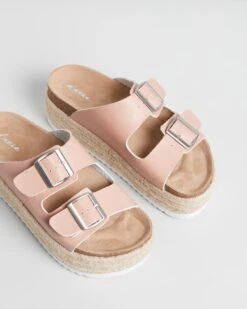 Fen Slides Pink Smooth By Dazie
