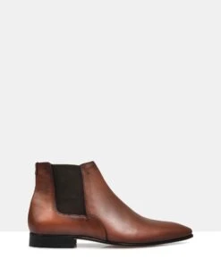 Finn Leather Ankle Boots Brown By Brando