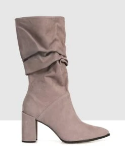 Firmina Mid Calf Boots Grey By Sempre Di