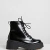 Fizz Ankle Boots Black Smooth By Dazie
