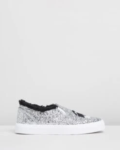 Flirting Slip-On Sneakers Silver Glitter By Chiara Ferragni
