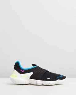 Free RN Flyknit 3.0 - Men's Black, Hyper Violet & Laser Orange By Nike