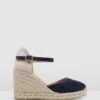 Gemma High Heel Wedge Espadrilles Navy Suede By Jo Mercer -Vionic AU Shop ic gemma high heel wedge espadrilles 931303