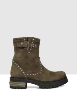 Gila Ankle Boots Green By S By Sempre Di