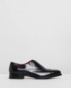Goodyear Welted Oxfords Black Leather By Barrett