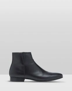 Grant Leather Boots Black By Oxford