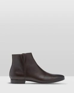 Grant Leather Boots Dark Brown By Oxford