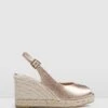Gwen High Heel Wedge Espadrilles Rose Gold By Jo Mercer -Vionic AU Shop ic gwen high heel wedge espadrilles 932288