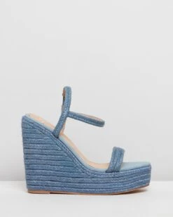 Hannah Wedges Blue Jute By Spurr