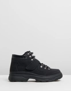 Helena Hiking Hi-Top Sneakers Black Micro By Rubi