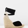 Hvar Espadrille Wedges Black Suede By Office -Vionic AU Shop ic hvar espadrille wedges 637600