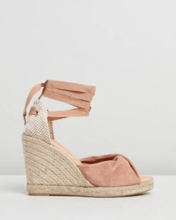 Hvar Espadrille Wedges Nude Suede By Office