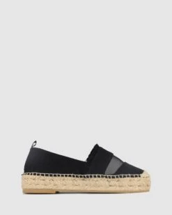 Indi Canvas Espadrilles Black By Betts
