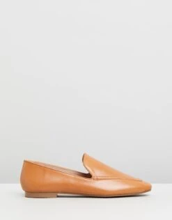 Ingrid Leather Loafers Tan Leather By Atmos&Here