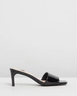 Izaac Slides Black Patent By Dazie