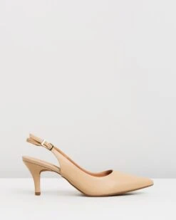 Jade Slingback Pumps Beige By Vizzano