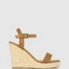 Jaraelle Wedge Sandals Tan By Betts