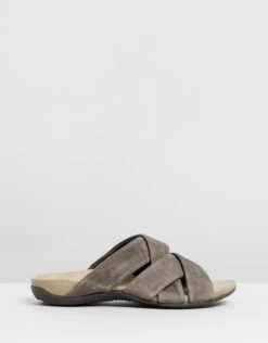 Juno Slide Sandals Greige By Vionic