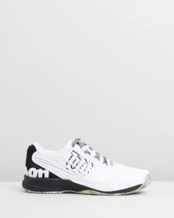Kaos 2.0 All Court - Men's White, Black & Safety Yellow By Wilson