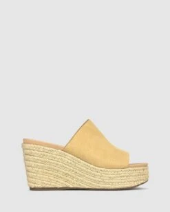 Kaz Platform Wedge Sandals Sand By Betts