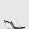 Keely Vynalite Wedge Mules Black/Clear By Zu -Vionic AU Shop ic keely vynalite wedge mules 975438