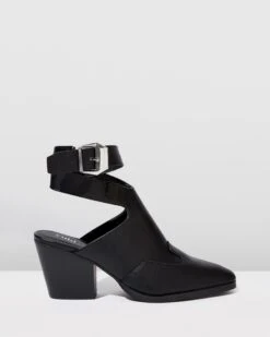 Kitty Strappy Boots Black Smooth By Rubi