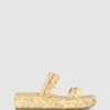 Lilo Plaited Rafia Flatform Sandals Natural By Zu
