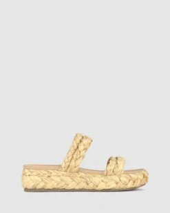 Lilo Plaited Rafia Flatform Sandals Natural By Zu