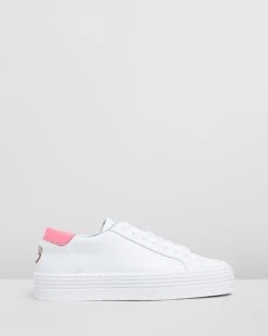 Logomania Platform Sneakers Pink Fluoro By Chiara Ferragni