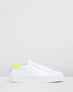 Logomania Platform Sneakers Yellow Fluoro By Chiara Ferragni