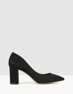 Mantle Block Heel Pumps Black Suede By Betts