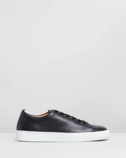 Marton Trainers Black Pebble Leather By Oliver Spencer
