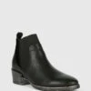 Memphis Block Heel Ankle Boots Black By Wittner
