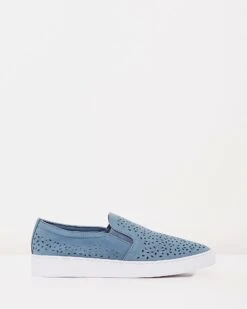 Midi Perf Slip-On Sneakers Light Blue By Vionic