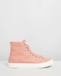 Mike High Canvas Sneakers Salmon By Saturdays Nyc