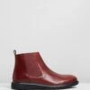 Mikey Leather Gusset Boots Bordo By Double Oak Mills