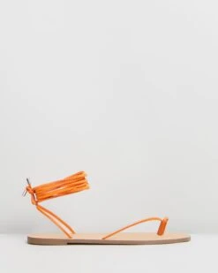 Narciso Sandals Tangerine Smooth By Spurr