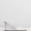 Ollie Wedges Silver & Clear By Dazie