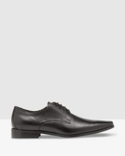 Owen Leather Shoes Black Pebble By Oxford